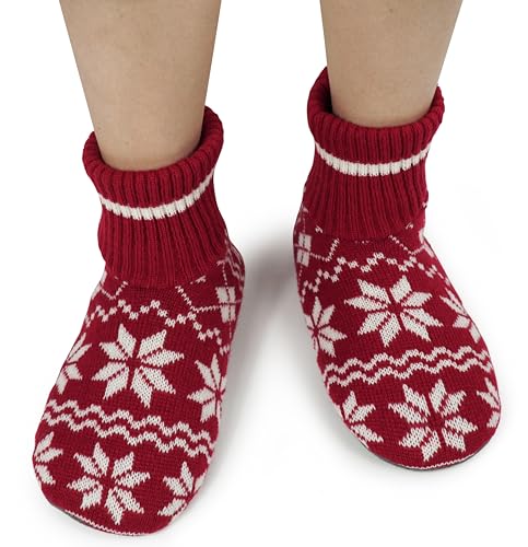 Image of BenSorts Fuzzy Slipper Socks for Women Non Slip House Socks with Grips Gifts