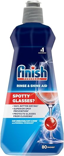 Finish Dishwasher Rinse Aid Liquid, Shine & Dry - 400 Ml