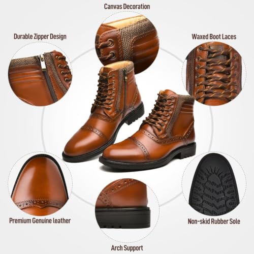 Image of Arkbird Mens Chelsea Boots, Stylish and Comfort Leather Chukka Ankle Boots with Zipper