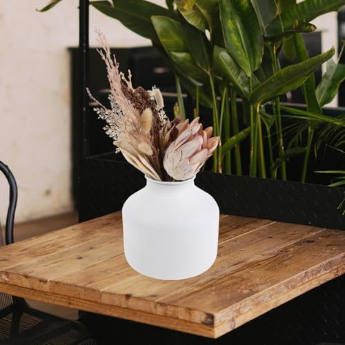 Artibetter 白の錬鉄製花瓶 フラワーアレンジメント用の 芸術的な鉄製花瓶 モダンミニマリストなデザイン 卓上プランター ホームリビングルームの センターピース装飾 [5]