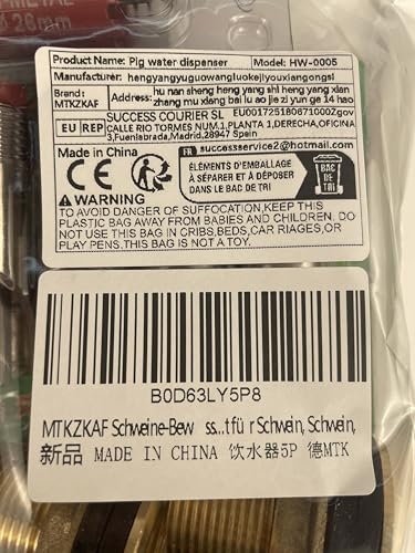 MTKZKAF Mamilo bebedouro para porcos 5 peças bebedouros automáticos para mamilos de porco com 5 peça