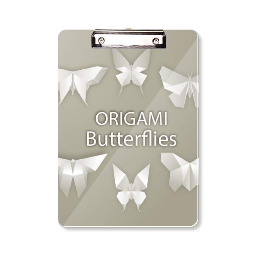 Bloc d'écriture A4 design papillon abstrait blanc premium - 5