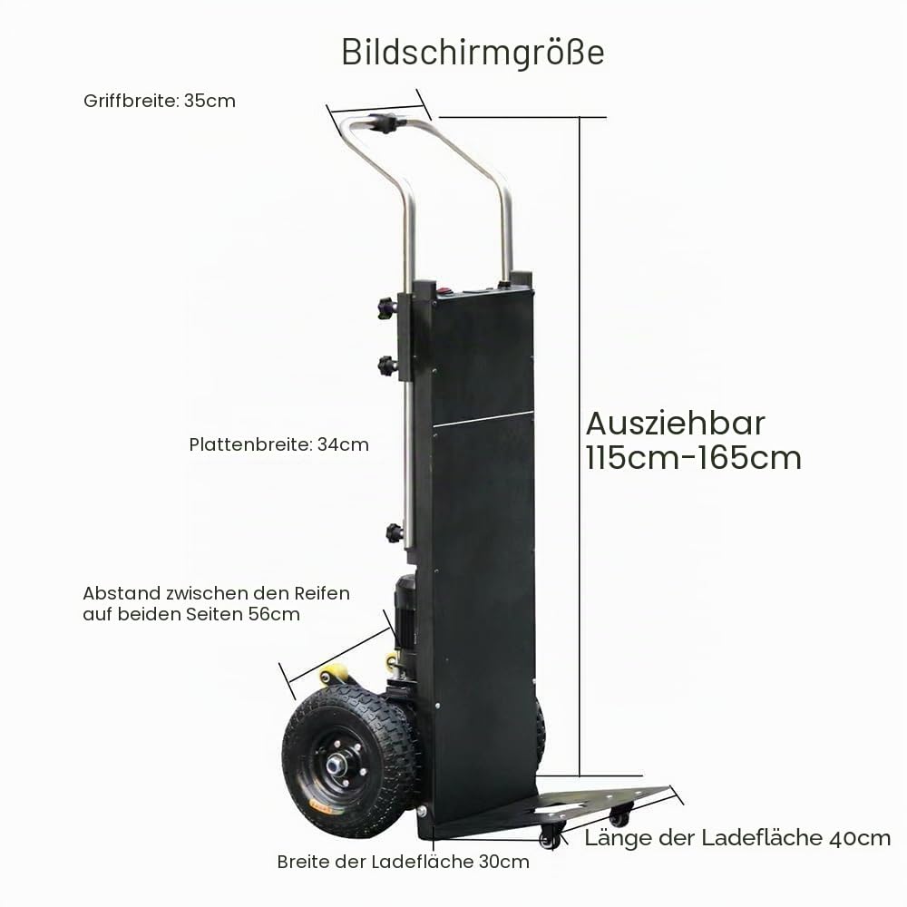 Elektrischer Treppensteiger mit einer Tragfähigkeit von 500 kg, abnehmbarer Akku mit 1500 W 48 V/18 Ah, einfach zu steigen und zu steigen, einfach zu transportieren und zu bedienen