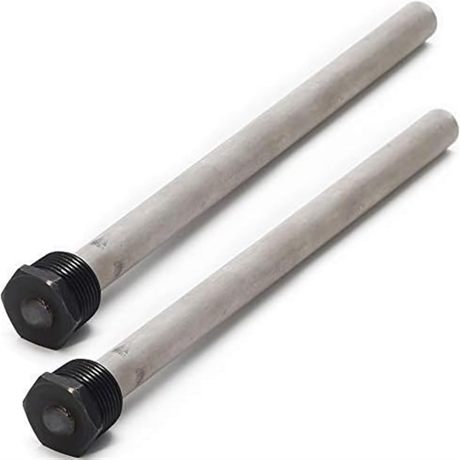 THE WHITE SHOP 2 PCS Black flat cap 3/4NPT*18X235/410g,Water Heater Anode Rods,Anode rod for RV hot water heaters,Replacement Suburban Part 232767-3/4"NPT threads 26CM length-Magnesium