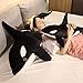 Orca Pescado Muñeca Simulación Killerwal Peluche de peluche Relleno Orcinus Hai Dibujos animados suave Sueño Cojín Niños Niña Regalo de bebé 75 130 cm