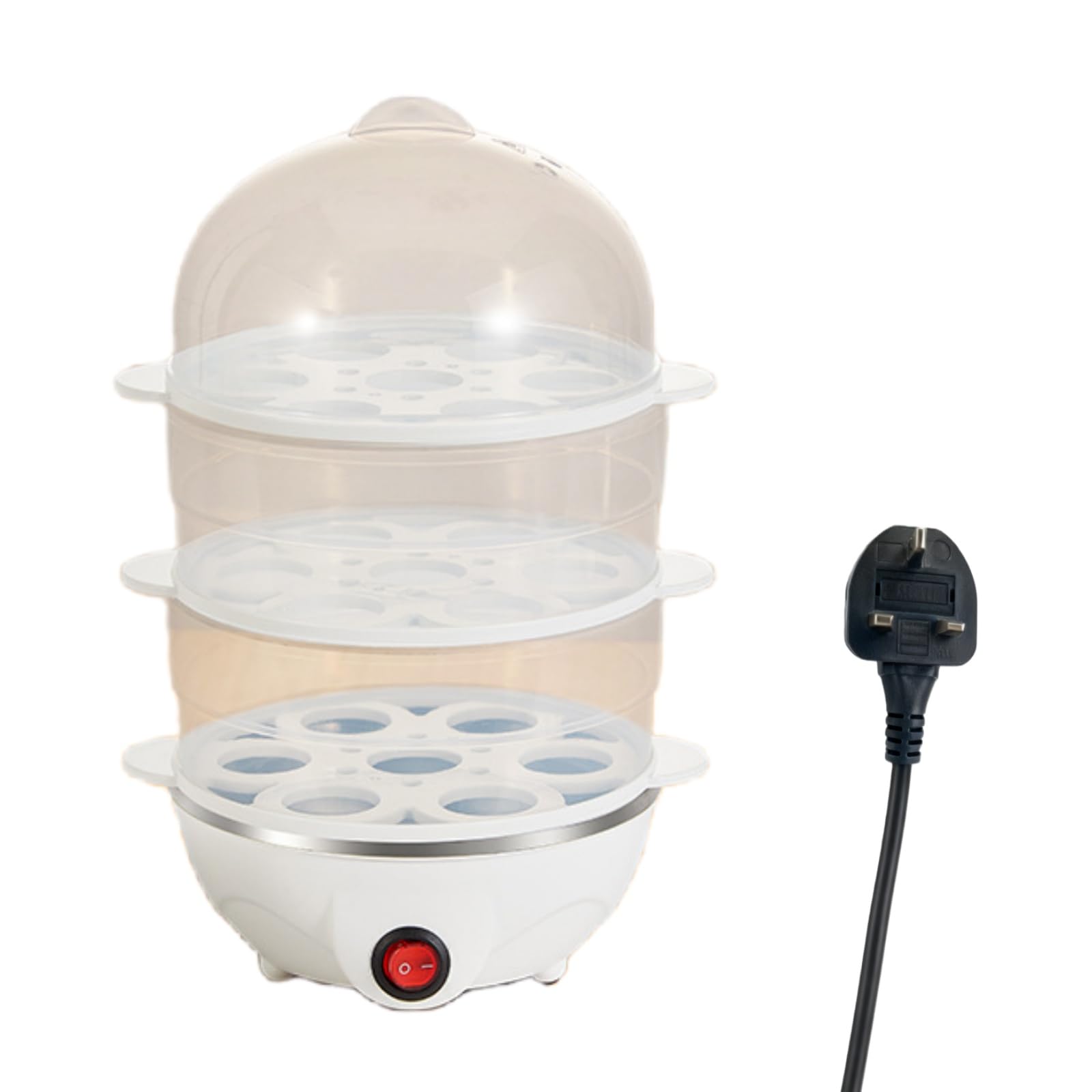 Electric Egg Cooker, 21-Egg Capacity, Can Cook 21 Eggs At A Time, Can Also Cook Hard-Boiled Eggs, Corn, Steamed Eggs, Steamed Buns, Breakfast Items, With Automatic Power-Off Function (White).