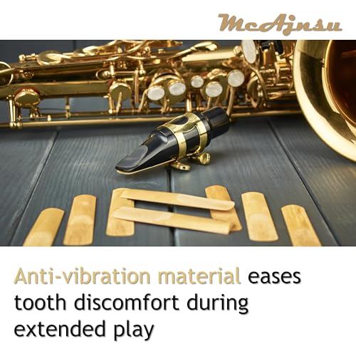 image for McAjnsu 80 Pcs 0.8mm Food-Grade Silicone Saxophone & Clarinet Mouthpie