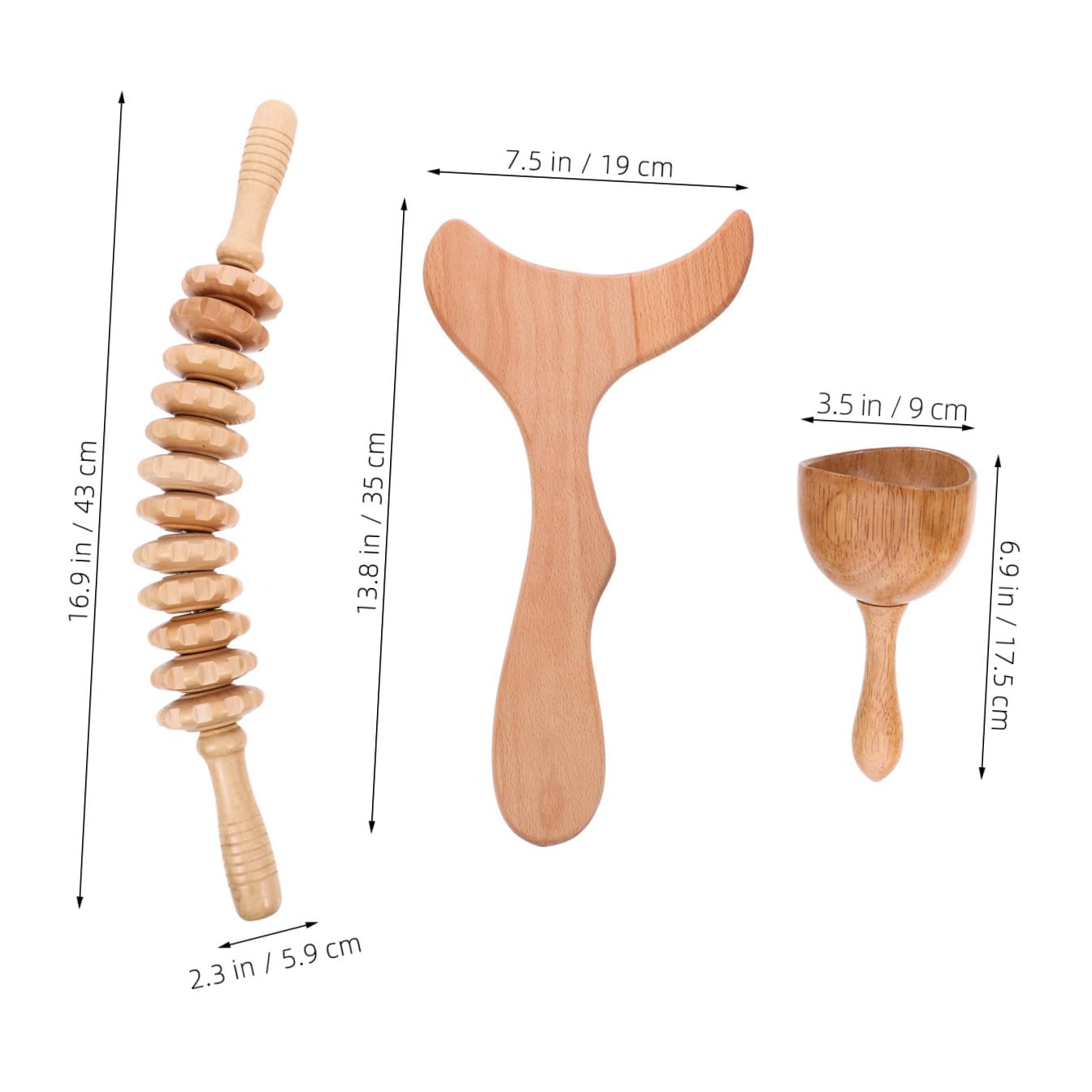 Bastone Massaggiante Corpo in Legno, Set 1 Pezzo, Khaki | Portatile e Leggero, Design Speciale, Rilassa i Muscoli, Facile da Trasportare e Riporre