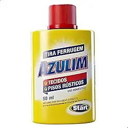 Removedor de Ferrugem Tira Manchas de Tecidos Roupas e Pisos Azulim 50ml Start 3 Unidades