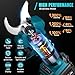 Akku Astschere für Makita 18V Batterie, Max 40mm Schnittdurchmesser, 4 einstellbare Breiten, Elektrische Gartenschere mit LCD-Anzeige, elektrische astschere für Zweige,Sträucher,Stämme (Ohne Akku)