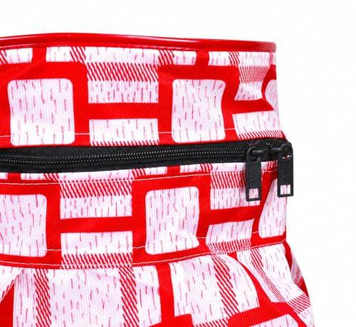 Image of Woah Cotton & PVC Dustproof LPG Gas Cylinder Cover | Stain-Resistant Polyester | Fits Standard Gas (Red Block, Pack of 2)