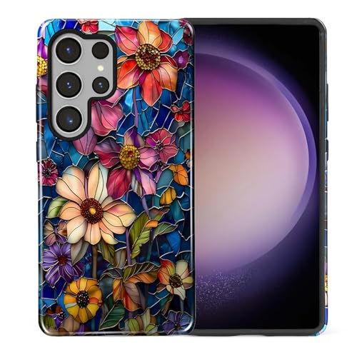 Coque Samsung S25 Ultra floral bleu pour sublimer vos tenues d'été