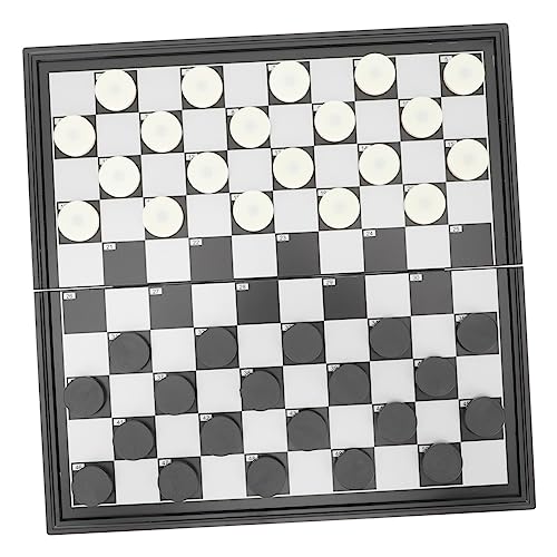 DECHOUS 1 Portable Folding Checkers Game for Travel and Training Lightweight Design Chess Pattern for Students and Game Lovers