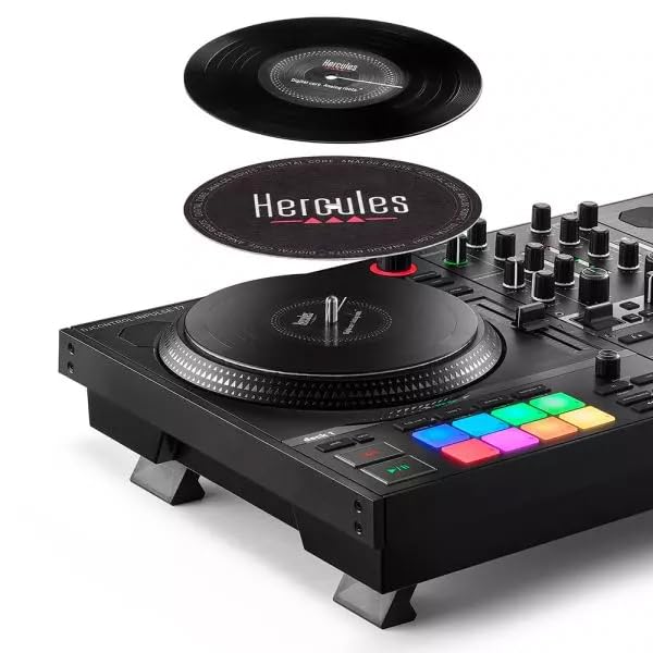 Image of Hercules DJControl Inpulse T7 2-Channel DJ Controller Bundle with TRS Cable, MIDI Cable, and Austin Bazaar Polishing Cloth