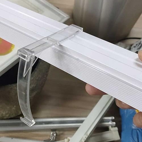 Miniatura 3 de 4 clips de plástico transparente para cenefa vertical, soportes de clip ciego para persianas, piezas de accesorios, 3.5 pulgadas