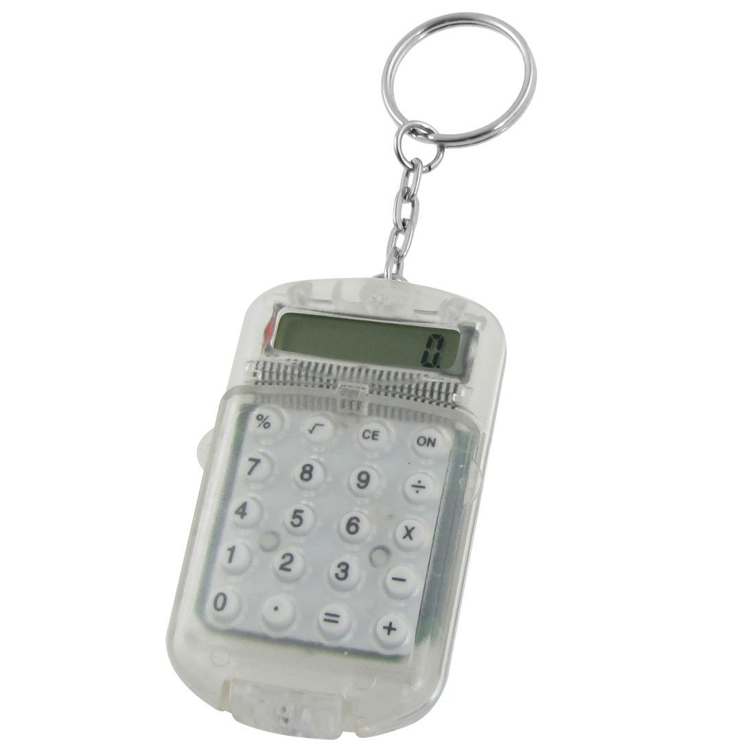 RETYLY Clear Plastic Casing 8 Digits Electronic Calculator w Keychain