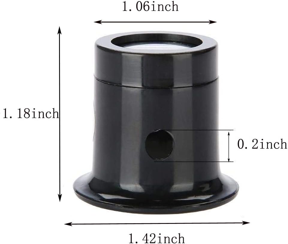 Portable Monocular Magnifier Loupe Lens Eye Magnifying Glass Watch Jewelry Repair Tool Kit Jeweller Jeweler Clock Repairs Loupes Jewelry Making Tools 5 Pcs (10X 8X 5X 4X 3X)
