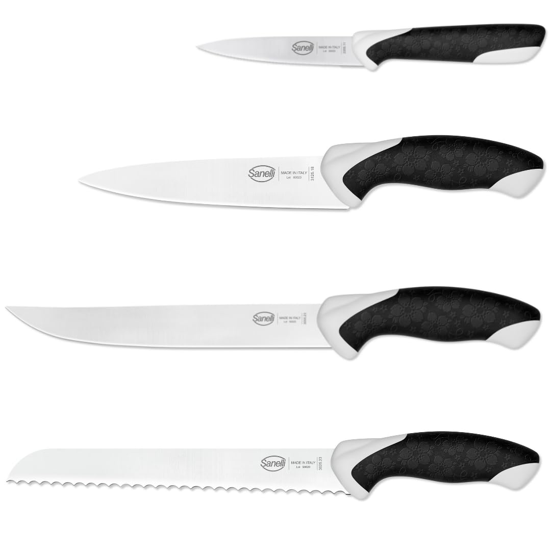 Sanelli Confezione coltelli da cucina Sakura 4 pz. Bianco/Nero