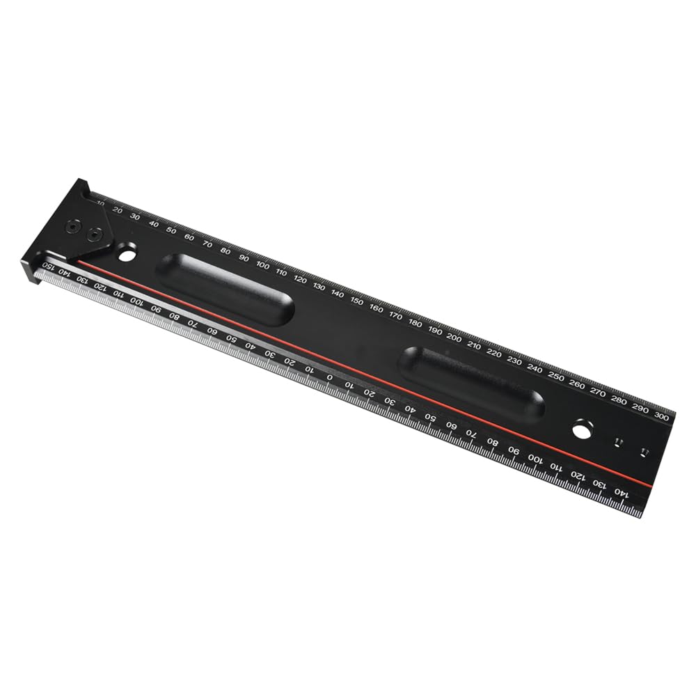 AI Gear Thickened Heavy Duty DIY Aluminium Ruler with Dual Scale, Precise and Durable for DIY 30cm Length - Image 3