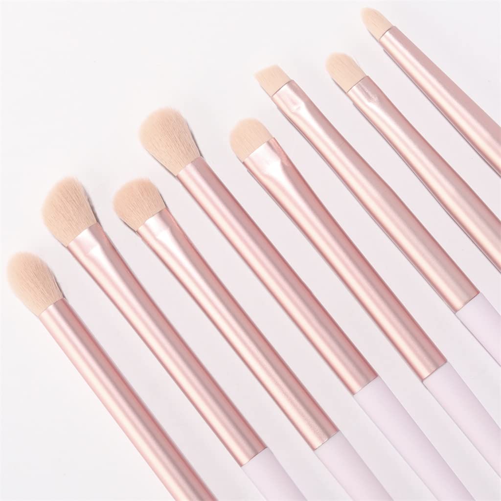 11-teiliges Make-up-Pinsel-Set, Werkzeuge, Kosmetikpinsel-Set für Puder, Kontur, Rouge, Lippen, Lidschatten, Concealer, Foundation(Roze-11pcs)