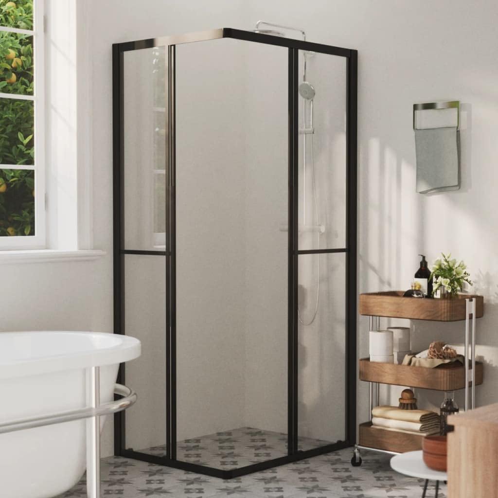 Shower Cabin with Aluminum Profile and Glass Panels, Elegant Bathroom Shower Enclosure Design and Functional Cabin for Home Bathroom, Stylish with Clear Glass Side Panels, ESG