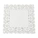 Paper Doilies – 100-Pack Square Lace Placemats for Cakes, Desserts, Baked Treat Display, Ideal for Weddings, Formal Event Decoration, Tableware Decor, White - 12 x 12 Inches