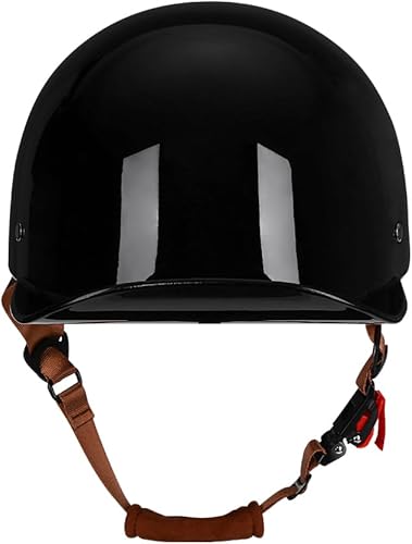 Miniatura 2 de Casco abierto de estilo vintage retro para motocicleta, gorra de béisbol, medios cascos con lente desplegable para hombres y mujeres, ciclomotor,