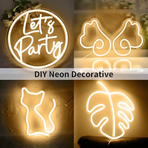 ShineBurky 2M Neon LED Strip Lights, Warm White 3000K - Image 4