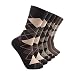 Mens Dress Socks-Argyle and Stripe Classic Casual Cotton Crew socks-Argyle pack of 3 pairs