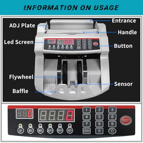 Detector De Falsificação LED Multimoeda, Máquina De Contagem De Notas Estrangeiras, Detecção Dupla U