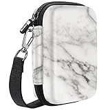 Fintie Carry Case Compatible with Polaroid Snap/Snap Touch Instant Camera, Polaroid Zip/HP Sprocket 2nd Edition Printer, HP Sprocket 2-in-1, Hard EVA Shockproof Storage Travel Bag (Marble)