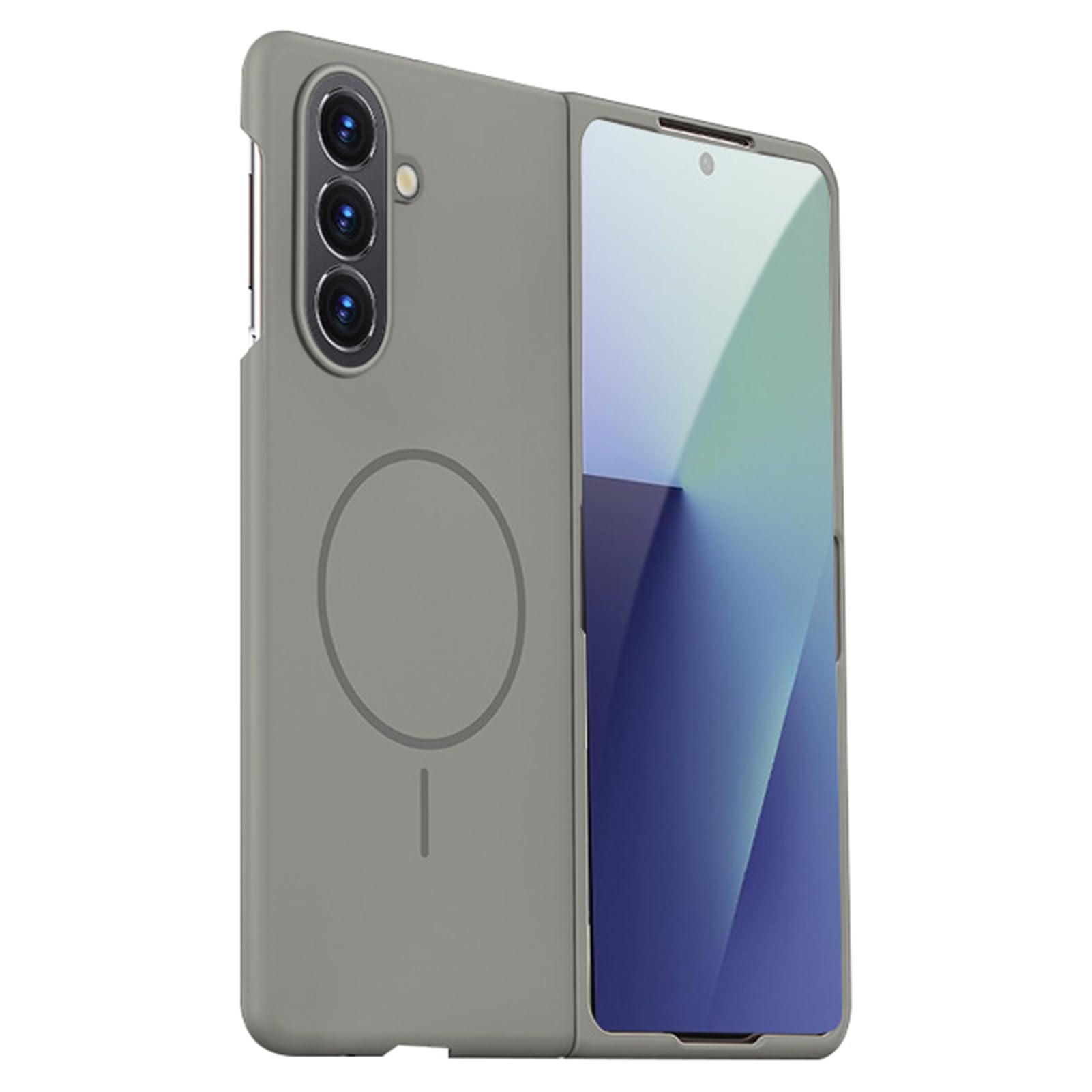 Custodia Magnetica For Samsung Galaxy Z Fold 8 Ultra, Leggera Ultra Sottile PC Leggera Ultra Resistente Glassata Anti-Ingiallimento Anti-Impronte(Gray)