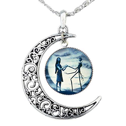 Preisvergleich Produktbild Uteruik Jack Skellington Halskette Anhänger Geschenk, Jack und Sally Nightmare
