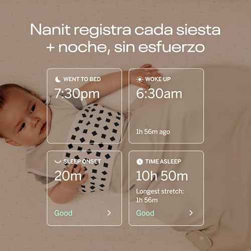 Nanit Pro Baby Monitor - Monitor Bebé Inteligente - Vigilabebés con Audio Bidireccional, Alertas Movimientos y Sonidos, Monitoreo Sueño - Cámara Bebé Wi-Fi 1080p con Visión Nocturna - Soporte Suelo - imagen 7