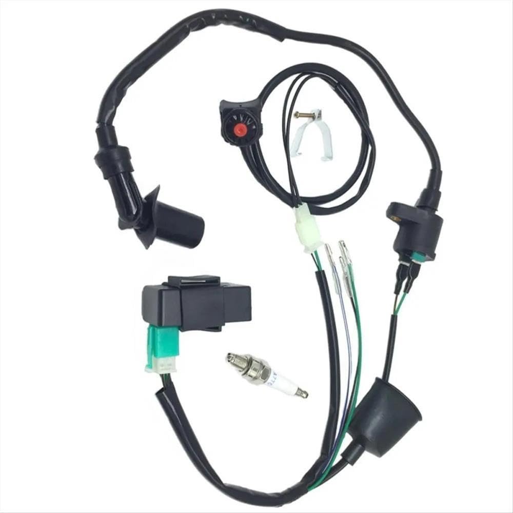 Motor kabelbaum Für 50cc-160cc Motoren Kabelbaum Kabelbaum Kill Switch Zündspule CDI Kick Start Pit Dirt Bike Diesel Motorkabelbaum