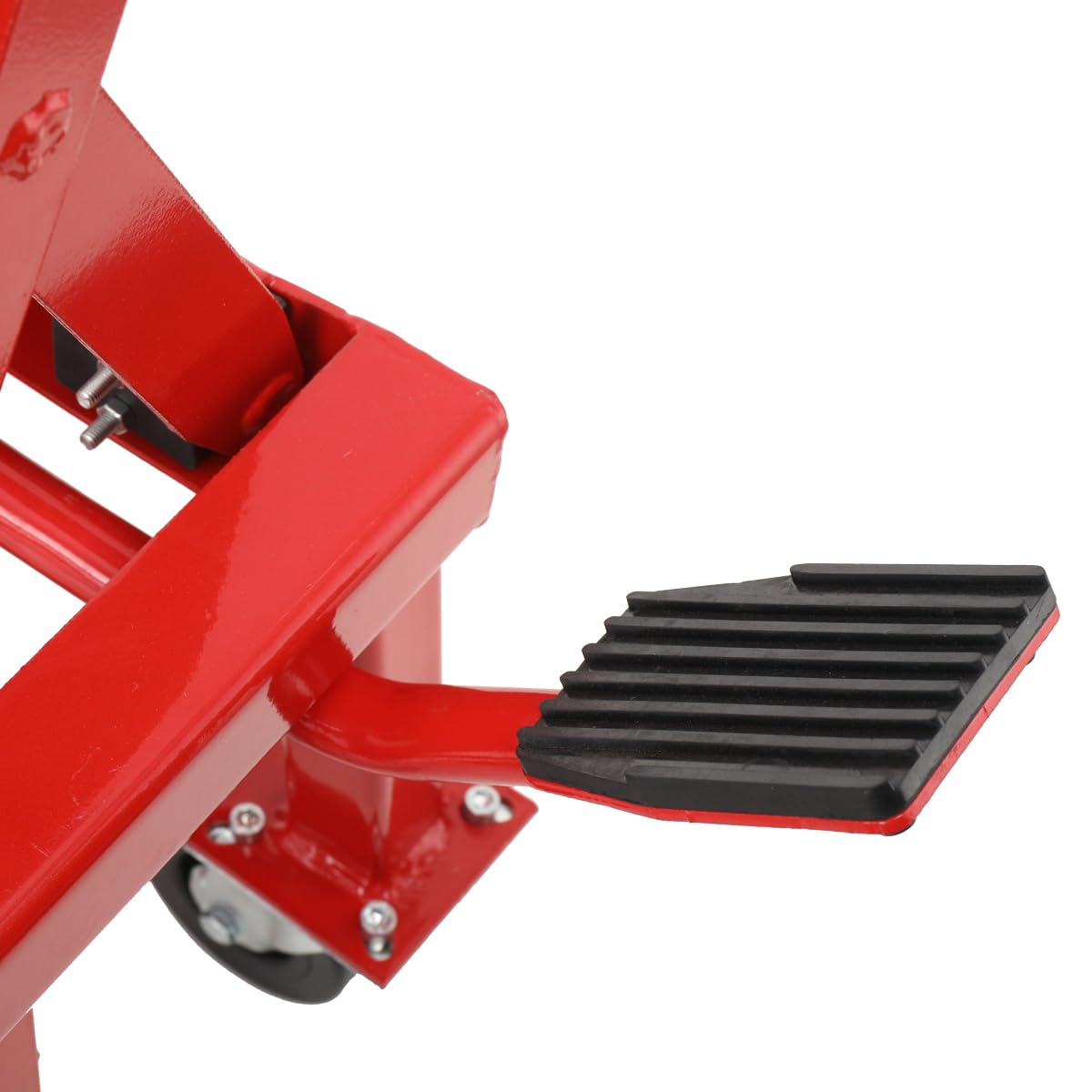 Ponte Sollevatore Moto con capacità 200 kg, Sollevamento da 350 a 905 mm, Cavalletto Idraulico Alzamoto per Moto da Cross, Stabilità e Sicurezza Garantita