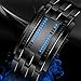 Gets Unisex Binary Watch Unique Led Illuminator Wrist Watches Creative Stainless Steel Sports Watch (Black-7.8 inch,7.8 inch)