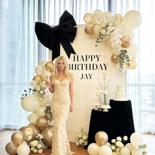 magalo Square Arch Backdrop Covers Beige 6.6FT x 4FT Spandex Fitted Stretchy Wedding Arch Cover for Bridal Shower Baby Shower Photo Photography Background Banquet Decorations by magalo - Used condition - Image 3