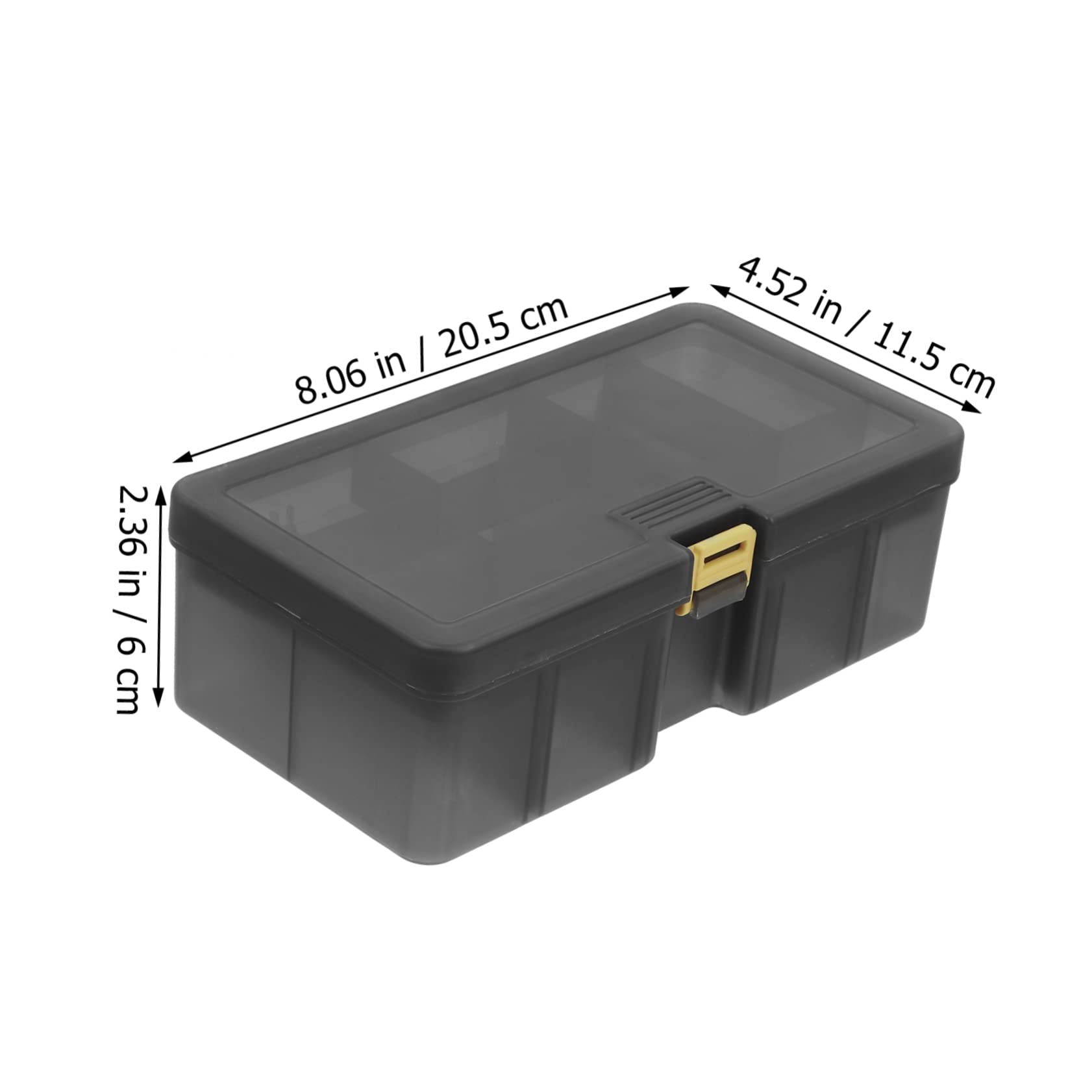 Toyvian 1Pc Double Layer Fishing Tackle Storage Box Removable Inserts Durable Fishing Compartment Case for Baits Accessories Versatile Organizer for Outdoor Fishing Activities