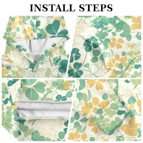 Seamless Made Shamrocks Happy St Unisex Kids Sweatshirts Long Sleeve Hoodies with Kangaroo Pocket3