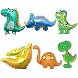 6 Stücke Dinosaurier Ballon, Dino Ballon Folienballon Dino Luftballon Kindergeburtstag Dino Geburtstag Deko Dino Helium Ballon Folienballons Party Kinder Dino Dschungel Geburtstag Dekoration