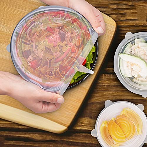 Reusable Silicone Stretch Lids For Bowl,Cup,Pot,Pan,Dish, Food Covers,Flexible Silicone Lids Food Wrap Apply To All Kinds Of Food Storage Container #TOP5
