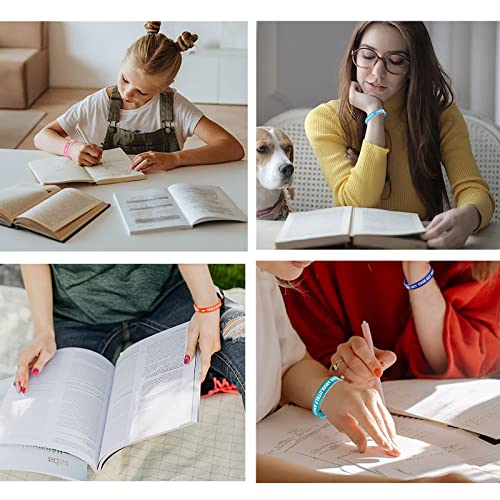 image for ZIQON 12 Pcs Inspirational Rubber Bracelet Motivational Quote Silicone