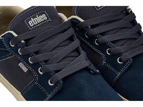 Image of Etnies Barge LS - Classic Skate Look, Slim Vulcanized Silhoutte, Hefty Armored Collar, Reinforced Vulc - Blue /Navy - 9