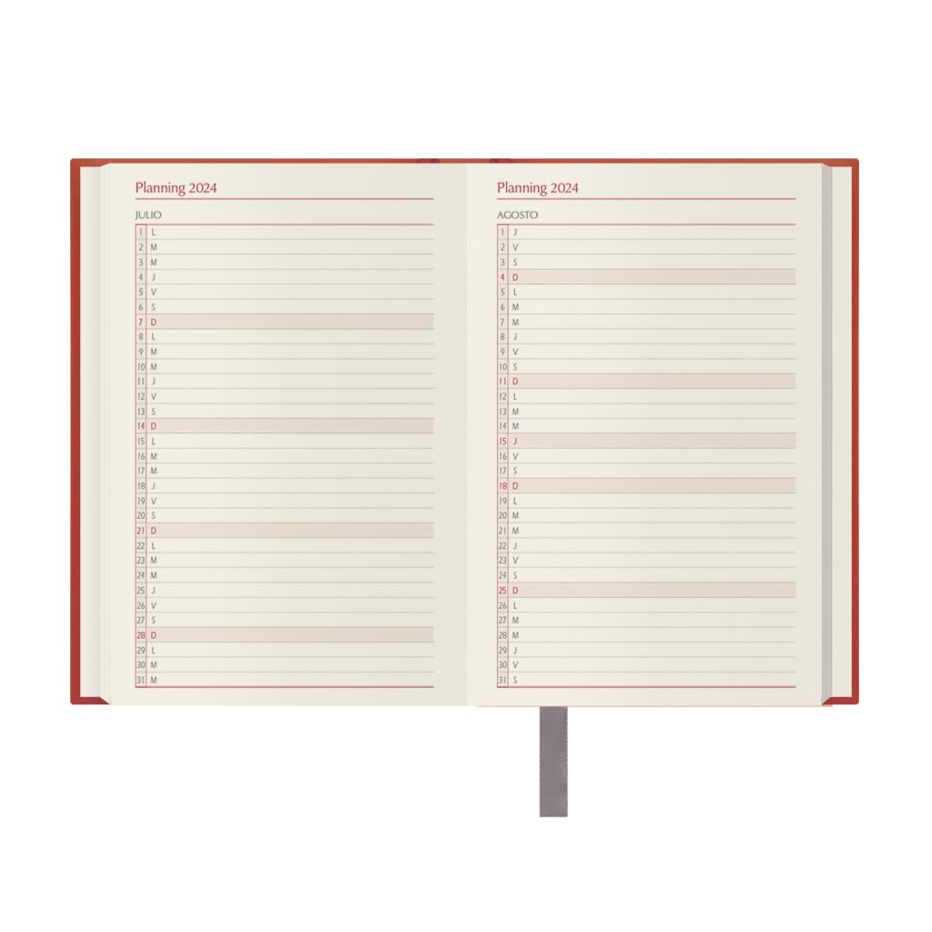 Dohe 12244, Week View Pocket Agenda 2018 with Lisbon Design, 8.5 x 13 cm, Bordeaux, burgundy - Image 4