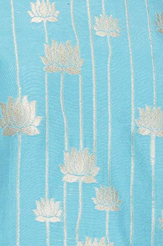 Image of BIBA Women Light Poly Metallic Cotton Straight Yarndyed Kurta
