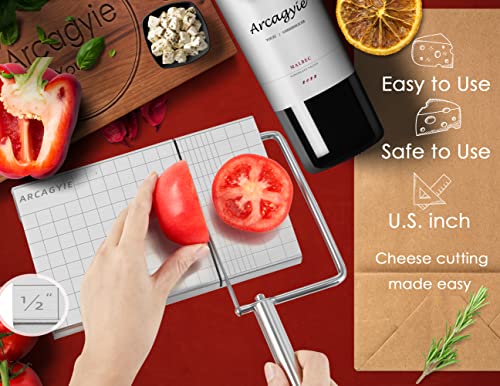 Cheese Slicer With Blade Instead Of Wire For Block Cheese - Adjustable Cheese Cutter Board - Cheese Slicer Board With Accurate Size Scale For Clear Cuts #TOP1