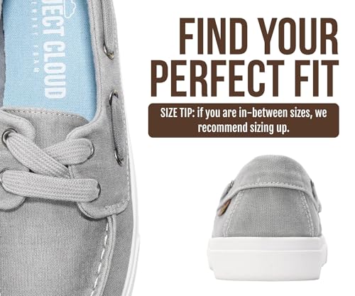 Image of Project Cloud Canvas Sneakers for Women - Memory Foam Slip On Shoes Women Footwear - Lightweight and Non Slip Fashion Sneakers (Seasalt)