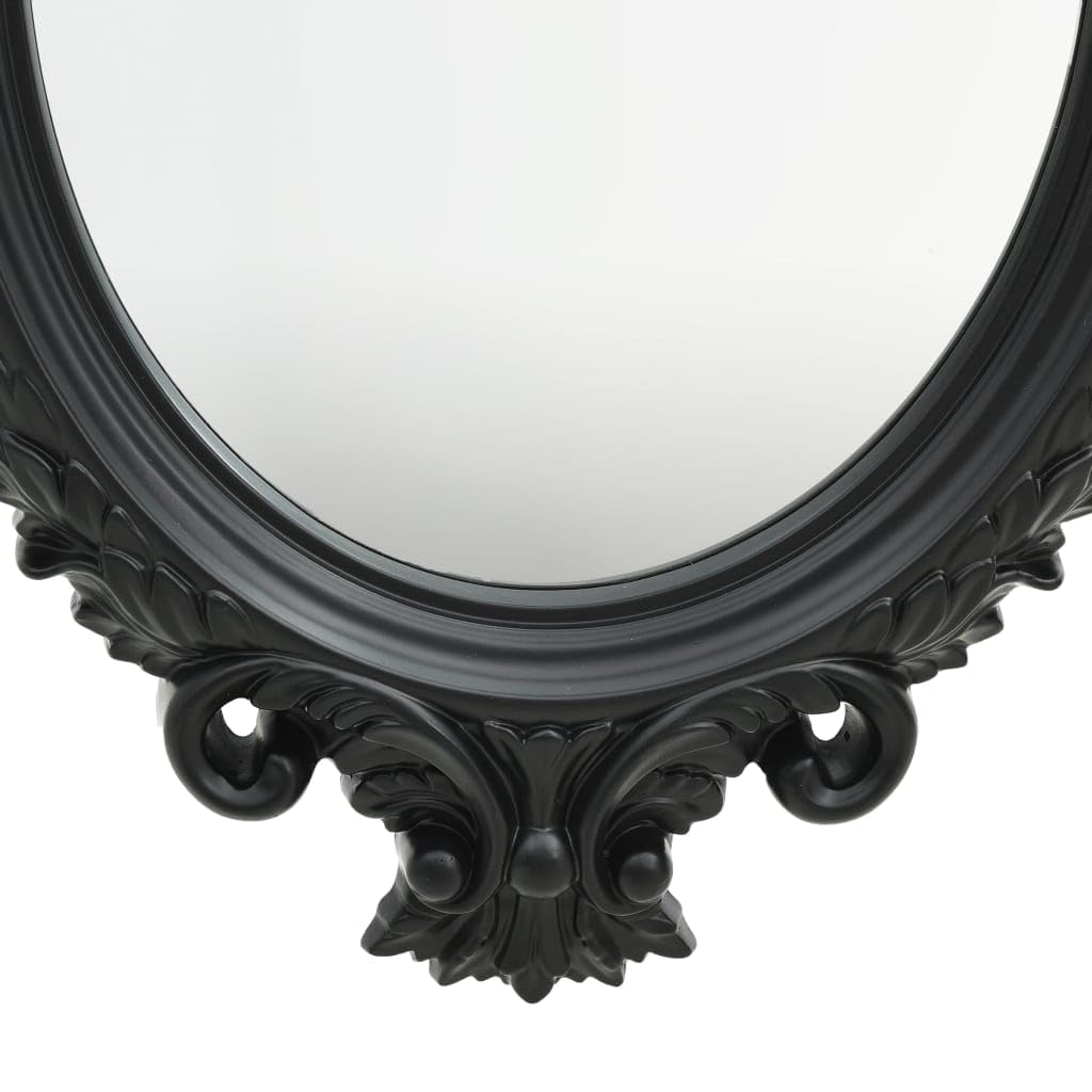 vidaXL Espejo de Pared Estilo Castillo Negro 56x76 cm