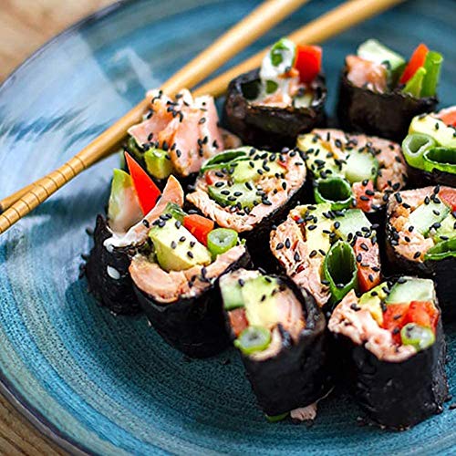 Set di 5 paia di bacchette e bacchette per bacchette e bacchette, portabacchette per gatti fortunati, 5 gatti, bacchette riutilizzabili naturali in bambù, stile classico giapponese, lavastoviglie - immagine 6